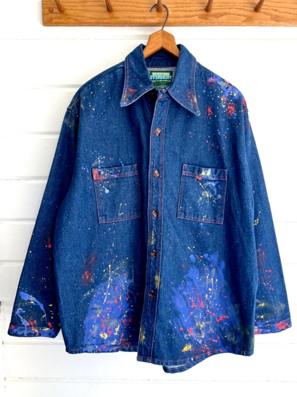 BIG BUD PRESS *Limited Edition* Painted Denim Overshirt - M